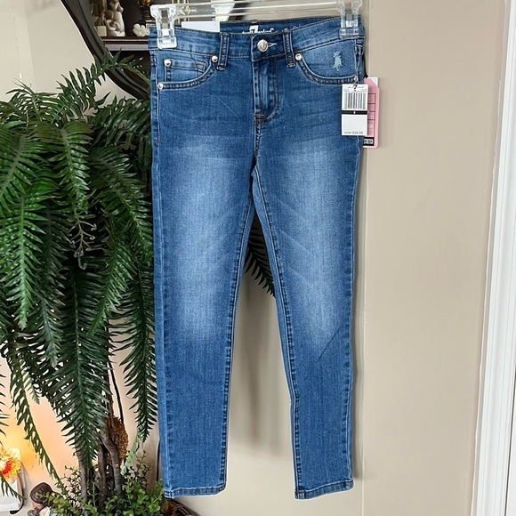 Brand New 7 For All Mankind The Skinny Super Stretch Ultra Flex Blue Jeans - Picture 1 of 16